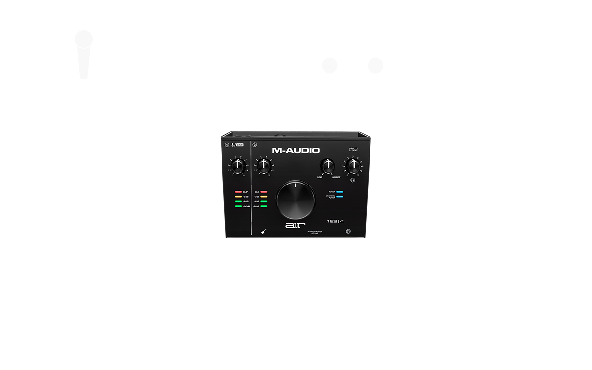 M-Audio - Complete Recording Bundle - USB Audio Interface, Microphone,  Shock mount, Cable, Headphones and Software Suite - AIR 192